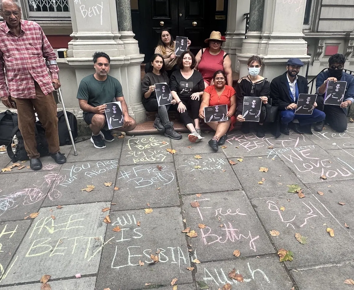 #FreeBetty Protest at Moroccan Embassy in London calls for ibtissame lachgar’s release and an end to blasphemy laws